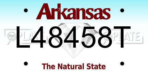 L48458T Arkansas License Plate
