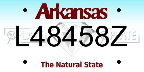 L48458Z Arkansas License Plate