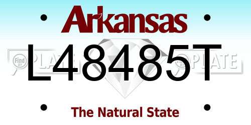 L48485T Arkansas License Plate