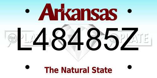 L48485Z Arkansas License Plate