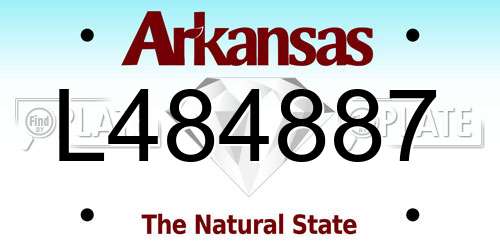 L484887 Arkansas License Plate