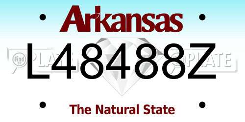 L48488Z Arkansas License Plate