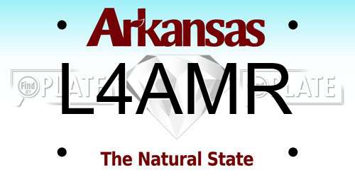 L4AMR Arkansas License Plate