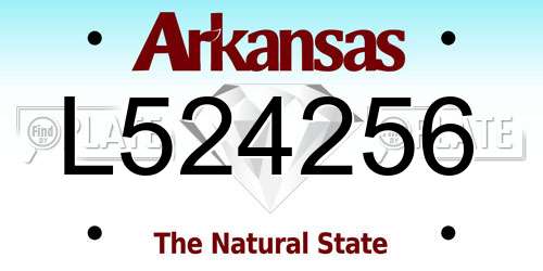 L524256 Arkansas License Plate