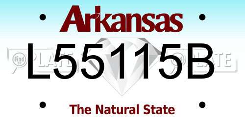 L55115B Arkansas License Plate