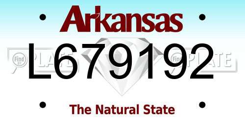 L679192 Arkansas License Plate