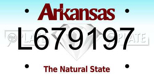 L679197 Arkansas License Plate