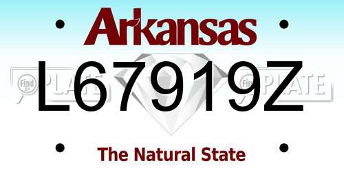 L67919Z Arkansas License Plate