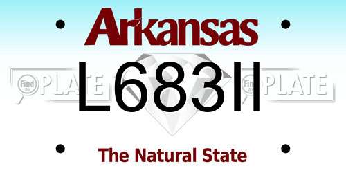 L683II Arkansas License Plate