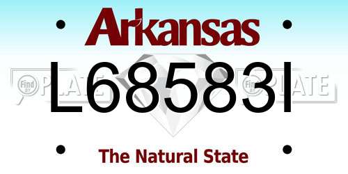 L68583I Arkansas License Plate
