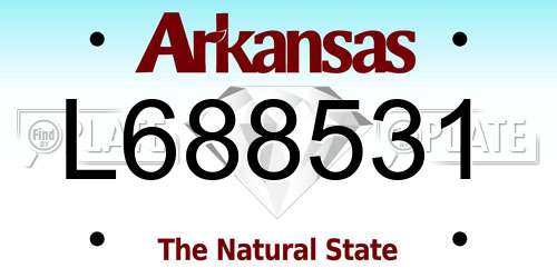 L688531 Arkansas License Plate