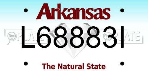 L68883I Arkansas License Plate