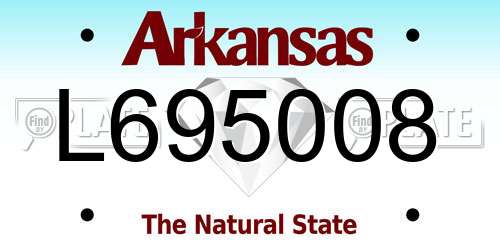 L695008 Arkansas License Plate