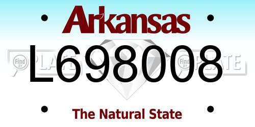 L698008 Arkansas License Plate