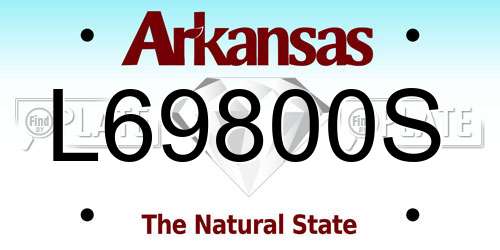 L69800S Arkansas License Plate