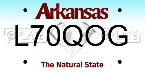 L70QOG Arkansas License Plate