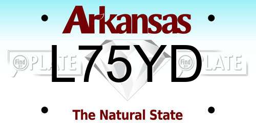 L75YD Arkansas License Plate