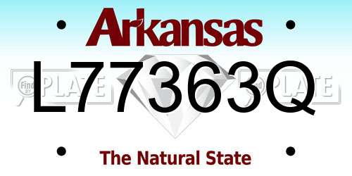 L77363Q Arkansas License Plate