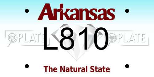 L810 Arkansas License Plate