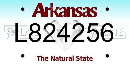 L824256 Arkansas License Plate