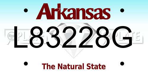 L83228G Arkansas License Plate