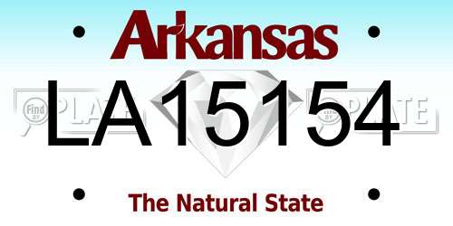 LA15154 Arkansas License Plate