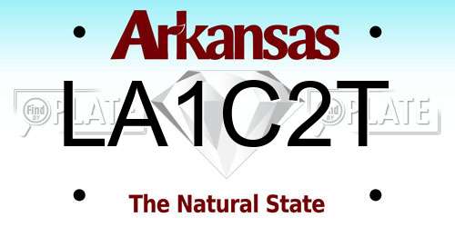 LA1C2T Arkansas License Plate