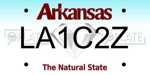 LA1C2Z Arkansas License Plate