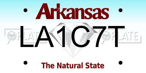 LA1C7T Arkansas License Plate