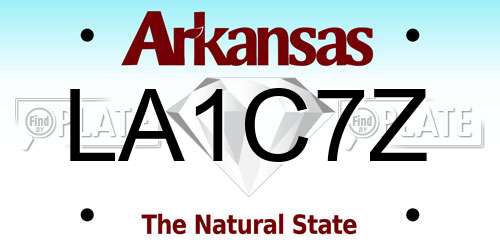 LA1C7Z Arkansas License Plate