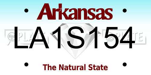 LA1S154 Arkansas License Plate