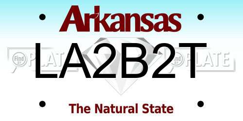 LA2B2T Arkansas License Plate