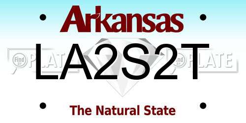 LA2S2T Arkansas License Plate