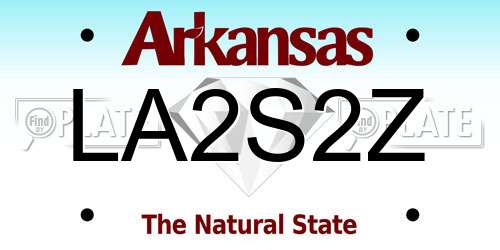 LA2S2Z Arkansas License Plate
