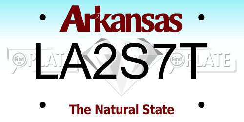 LA2S7T Arkansas License Plate