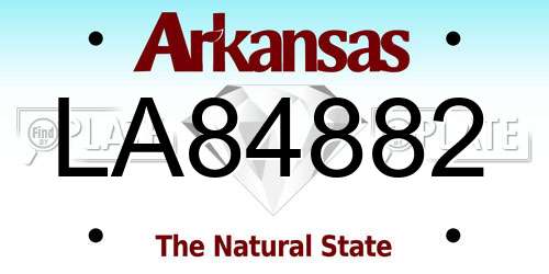 LA84882 Arkansas License Plate