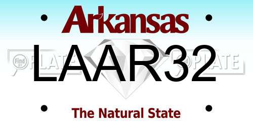 LAAR32 Arkansas License Plate