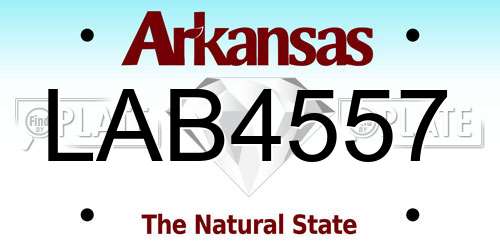 LAB4557 Arkansas License Plate