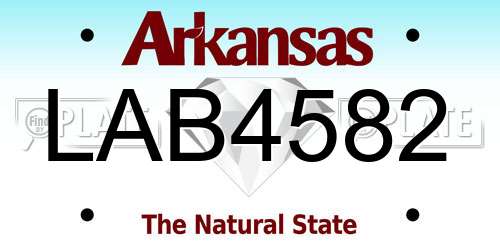 LAB4582 Arkansas License Plate