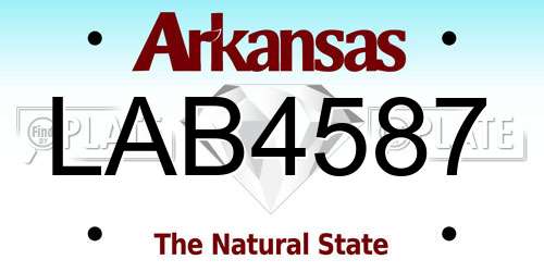 LAB4587 Arkansas License Plate