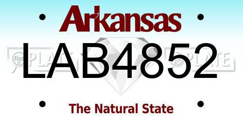 LAB4852 Arkansas License Plate