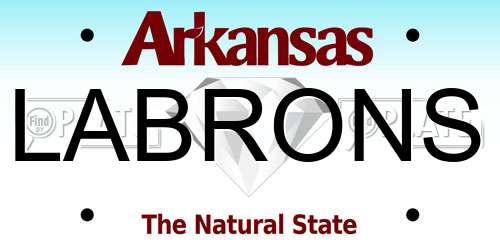 LABRONS Arkansas License Plate