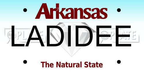 LADIDEE Arkansas License Plate