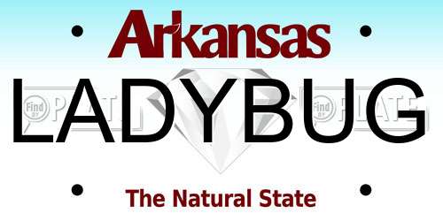 LADYBUG Arkansas License Plate