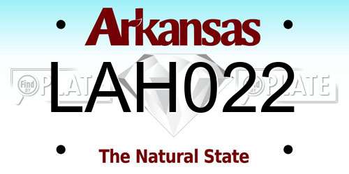 LAH022 Arkansas License Plate