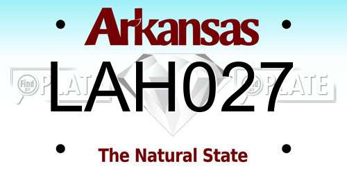 LAH027 Arkansas License Plate
