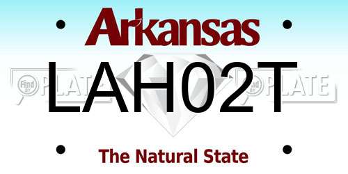 LAH02T Arkansas License Plate