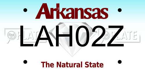LAH02Z Arkansas License Plate
