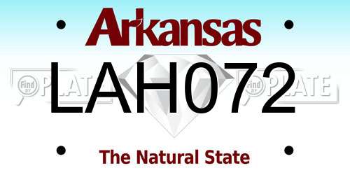 LAH072 Arkansas License Plate
