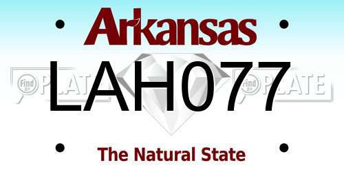 LAH077 Arkansas License Plate
